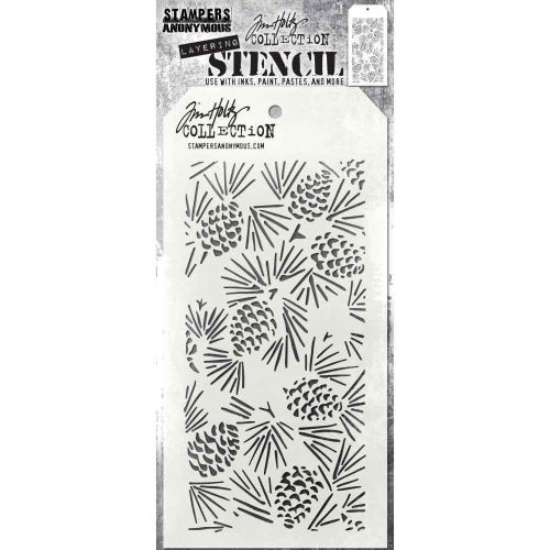 Pincecones Tim Holtz Layered Stencil 4.125 inch 8.5 inch (THS164)