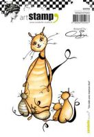 A hug with mom cat by Soizic (SA60366) Cling Stamp A6 - Carabelle Studio