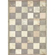 A4 Rice paper packed - Alice chessboard by Stamperia (DFSA4605)