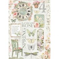 A4 Rice paper packed - La Vie en Rose by Stamperia (DFSA4619)