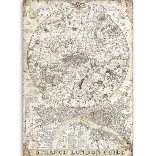 A4 Rice paper packed Lady Vagabond strange London guide Stamperia (DFSA4522)