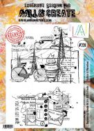 No. 228 Postbox and Phonelines Aall and Create Stamp Set (A4) - AAL00228