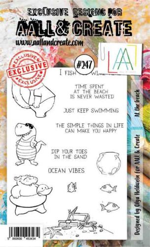No. 247 At the Beach Aall and Create Stamp Set (A6) - AAL00247