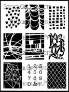 ATC Mixup 1 designed by Mary Beth Shaw for Stencil Girl (9 inch by 12 inch)
