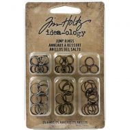 Antique Nickel Brass Copper Tim Holtz Idea-Ology (*UK ONLY*) Metal Jump Rings 8mm and 10mm (75 pack) 