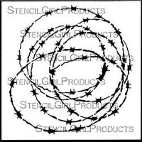 Barb Wire 6 6 inch by 6 inch Stencil (S431) by Mary Beth Shaw for StencilGirl
