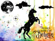 Believe In Unicorns Visible Image Clear Stamp Set