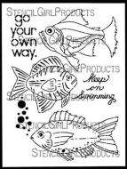 Boho Fish (L630) designed by Gwen Lafleur for Stencil Girl (9 inch by 12 inch)
