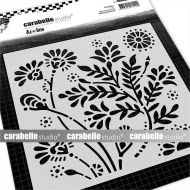 Mehendi floral 6 inch Square Stencil (TECA60022) by Azoline for Carabelle Studio