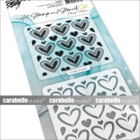 Heartful pattern Art Stamp and Stencil Set (SAS0005) by Birgit Koopsen and Carabelle Studio