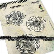 Fleurs d Azoline Les pomponettes by Azoline (UNA60250) Unmounted A6 Rubber Stamp Carabelle Studio