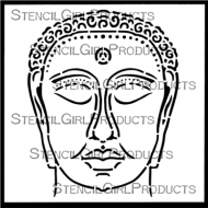 Chinese Garden Buddha Small (S712) designed by Gwen Lafleur for Stencil Girl (6 inch by 6 inch)