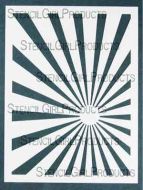Circle Rays Stencil designed by Michelle Ward for Stencil Girl (9 inch by 12 inch)