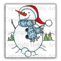 Clarence the Snowman P6 stamp set (CS320D) Hobby Art Stamps