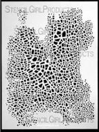 Crackle Stencil (L169) designed by Nathalie Kalbach for Stencil Girl (9 inch by 12 inch)