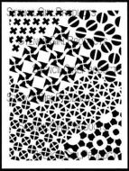 Crazy Quilts Crosses and Rounds Stencil (L570) designed by Andrew Borloz for StencilGirl 9 inch by 12 inch