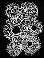 Deconstructed Floral Bouquet (L352) Stencil designed by Traci Bautista for Stencil Girl (9 inch by 12 inch)