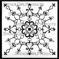 Decorative Filigree Ornament Stencil (S391) designed by Gwen Lafleur for Stencil Girl (6 inch by 6 inch)