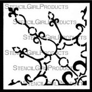 Decorative Filigree Repeating Corner 4 inch by 4 inch Stencil (M116) by Gwen Lafleur for StencilGirl