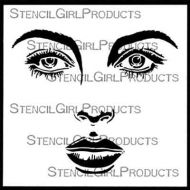 Delicate Face 6 inch by 6 inch Stencil (S807) by Andrea Matus deMeng for StencilGirl