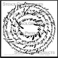 Encouraging Scribbles Stencil (S260) designed by Carolyn Dube for Stencil Girl (6 inch by 6 inch)