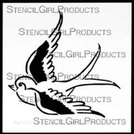 Free As A Bird Stencil (S206) designed by Andrea Matus deMeng for StencilGirl 6 inch by 6 inch