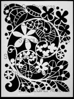 Garden Swirl Stencil (L147) designed by Terri Stegmiller for Stencil Girl (9 inch by 12 inch)