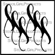 Glide 4 inch by 4 inch Stencil (M327) by Cat Kerr for Stencil Girl