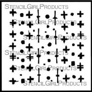 Symbol Grid Grunge Marks Collection by Seth Apter for StencilGirl (S885)
