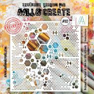 No. 112 Heapza Hexagonz Stencil (6 inch by 6 inch) by Autour De Mwa for Aall and Create