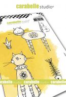 Here Kitty Kitty by Kate Crane for Carabelle Studio (SA60521) - Cling Stamp A6