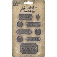 Tim Holtz Idea-Ology (*UK ONLY*) Metal Factory Tags 9 pack TH94039