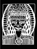 Just Breathe, a Serene Goddess Stencil (L264) designed by Maria McGuire for StencilGirl 9 inch by 12 inch