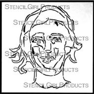 Kind Face Small 6 inch by 6 inch Stencil (S863) by Jeanne Oliver for StencilGirl
