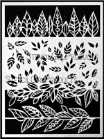 Leafy Doodle Border Stencil (L736) designed by Valerie Sjodin for StencilGirl (9 inch by 12 inch)
