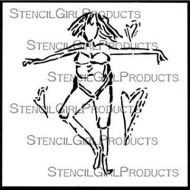 Loose Woman No. 3 Small Stencil (S420) designed by Sue Pelletier for StencilGirl 6 inch by 6 inch