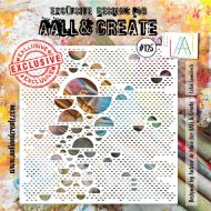Lotza Semicirclz no. 125 6 by 6 stencil by Autour de Mwa for Aall and Create (AAL10125)