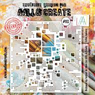 No. 113 Lotza Squares Stencil (6 inch by 6 inch) by Autour De Mwa for Aall and Create