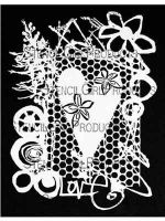 Love Collage Stencil (L312) designed by Traci Bautista for Stencil Girl (9 inch by 12 inch)