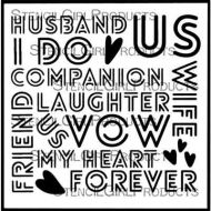 Love Words 6 inch by 6 inch Stencil (S858) by Cat Kerr for Stencil Girl