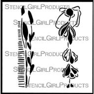 Mark Making with Floral Embellishments 6 inch by 6 inch Stencil (S860) by Jeanne Oliver for StencilGirl