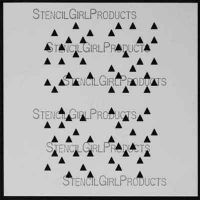 Mini-Triangles 6 Stencil (S061) designed by Andrew Borloz for StencilGirl 6 inch by 6 inch