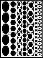 Mod Ovals and Circles Large 9 inch by 12 inch Stencil (L271) by Lizzie Mayne for StencilGirl