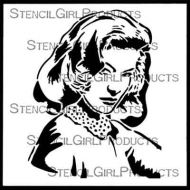 Not Calling You Back Small 6 inch by 6 inch Stencil (S812) by Andrea Matus deMeng for StencilGirl