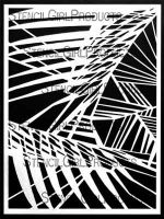 Palm Fronds Silhouette Large Stencil (L791) designed by Cecilia Swatton for StencilGirl (9 inch by 12 inch) 
