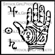 Palmistry Hand Stencil (M319) by Gwen Lafleur for StencilGirl