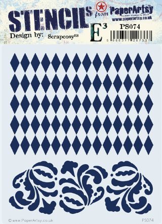 PaperArtsy Scrapcosy Stencil PS074