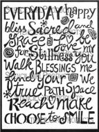 Sacred Words and Marks Stencil (L428) designed by Jessica Sporn for StencilGirl (9 inch by 12 inch) 
