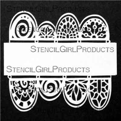 Scalloped Border Small Mask (S644) designed by Valerie Sjodin for StencilGirl 6 inch by 6 inch