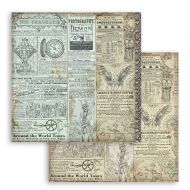 Scrapbooking paper 2 sided (12 inch by 12 inch) Sir Vagabond The Traveler Stamperia (SBB748)